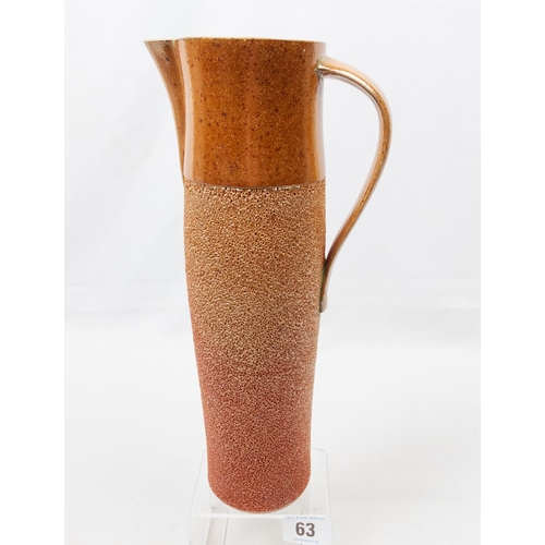 63 - ALASTAIR YOUNG STUDIO POTTERY SALT GLAZED JUG