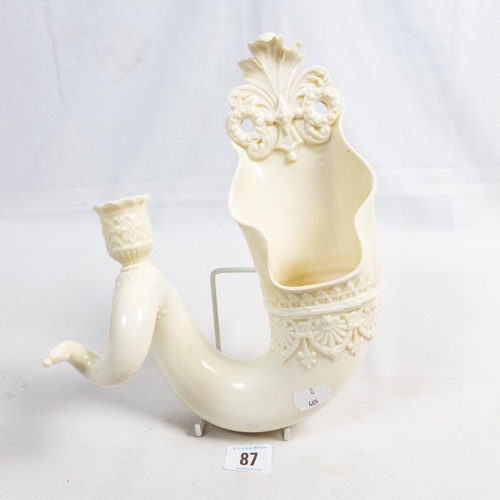 87 - ROYAL WORCESTER HORN FORM WALL POCKET