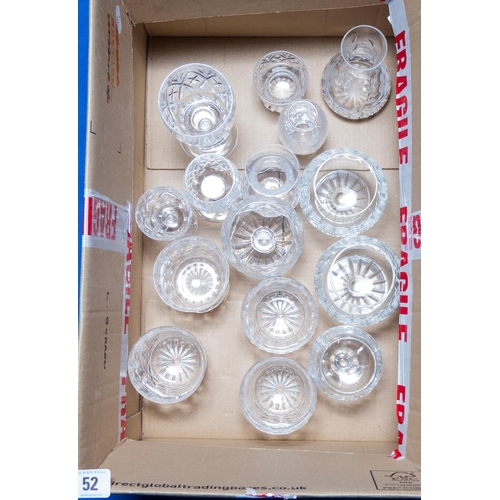 52 - MISC CRYSTAL GLASSES & VASES