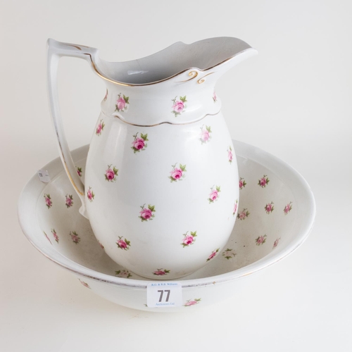 77 - VINTAGE WASH JUG & BOWL