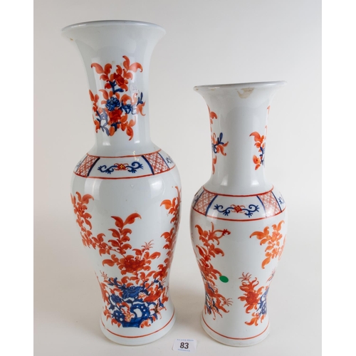 83 - TWO ORIENTAL VASES 42CM