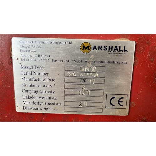 13 - MARSHALL 12 TONNE GRAIN TRAILER