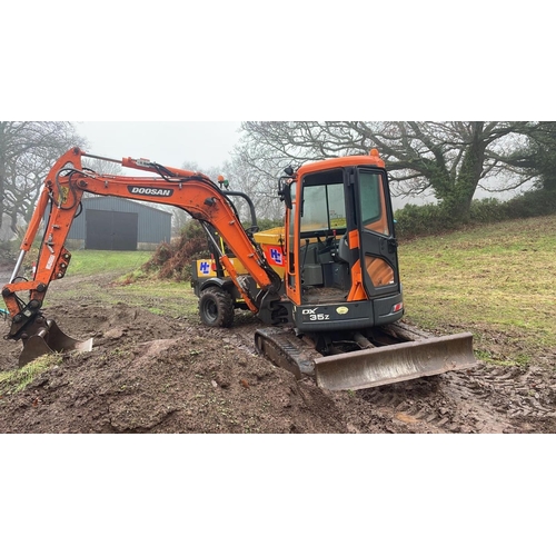 45 - DOOSAN 3 TONNE DX35Z DIGGER