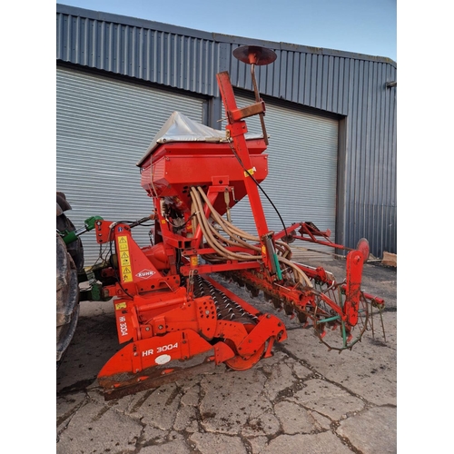 64 - KUHN 3M POWER HARROW WITH ACCORD AIR DRILL