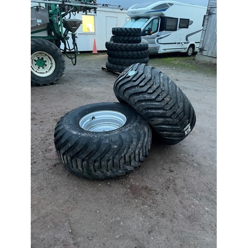 77 - 2 X NEW UNUSED WHEEL AND TYRE ASSEMBLY