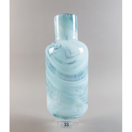 33 - STUDIO ART GLASS VASE DESIGNED BY IINA VUORIVIRTA 27CM