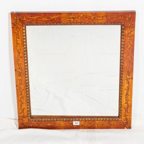 341 - INLAID WALL MIRROR 58CM