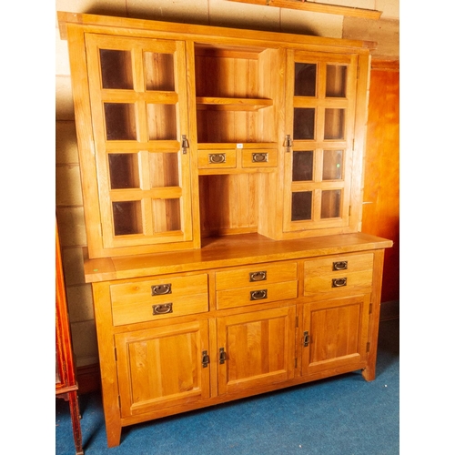 342 - MODERN OAK DRESSER UNIT 158CM