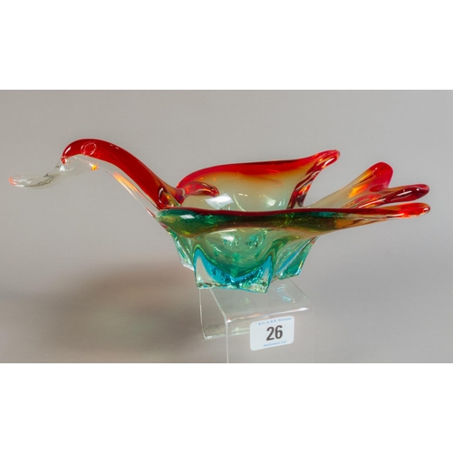 26 - MURANO GLASS DUCK BOWL