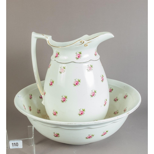 110 - VINTAGE WASH JUG & BOWL