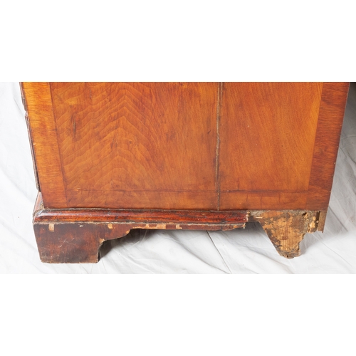 376 - GEO' WALNUT BUREAU  A/F 92CM