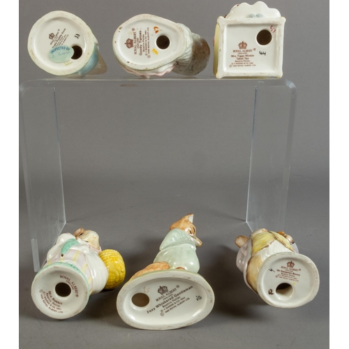 64 - SIX ROYAL ALBERT BEATRIX POTTER FIGURES