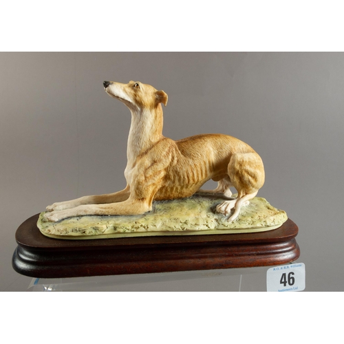 46 - BORDER FINE ARTS GREYHOUND FIGURE