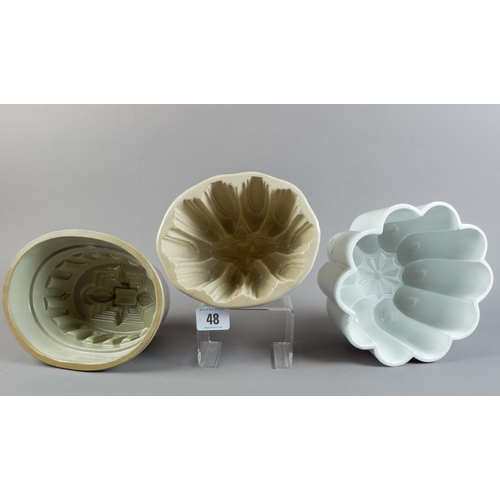 48 - SHELLEY JELLY MOULD & 2 OTHERS