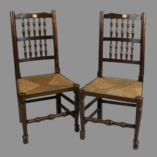 451 - PR OAK COUNTRY CHAIRS