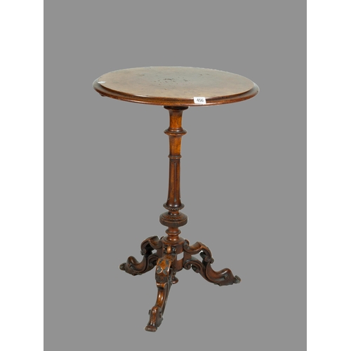 456 - VICT' WALNUT CIRC' OCC' TABLE 50CM