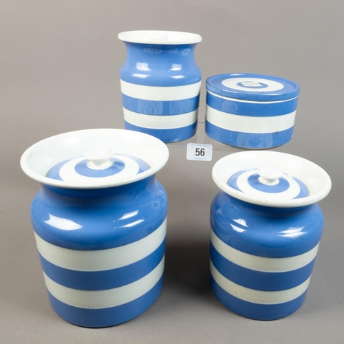 56 - FOUR PIECES T G GREEN CORNISH WARE GREEN BACKSTAMP