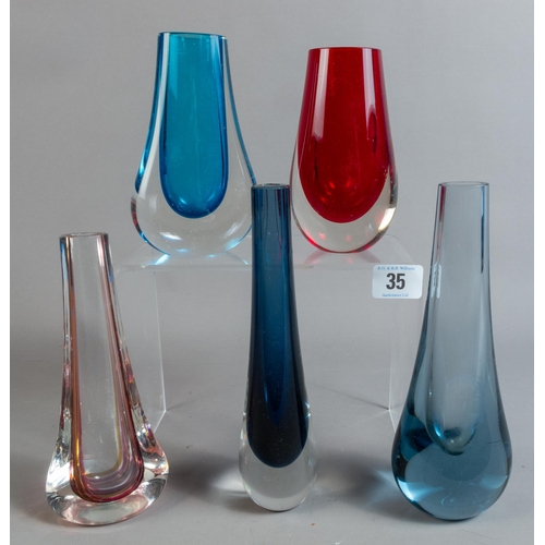 35 - QTY MID CENTURY ART GLASS