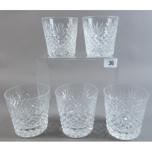 36 - QTY CRYSTAL TUMBLERS