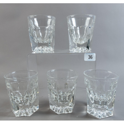 36 - QTY CRYSTAL TUMBLERS