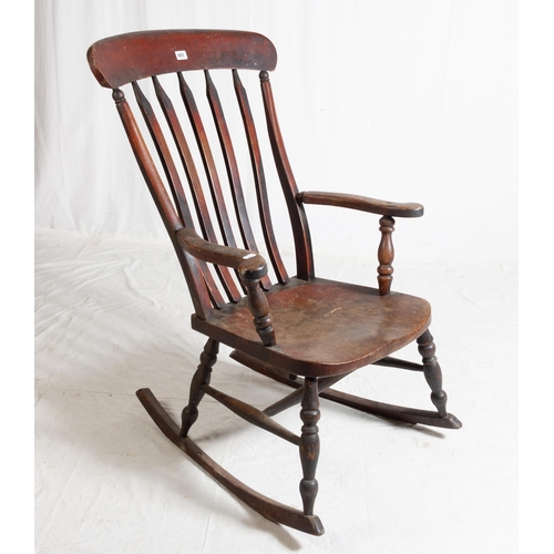 469 - SLATBACK FARMHOUSE ROCKER