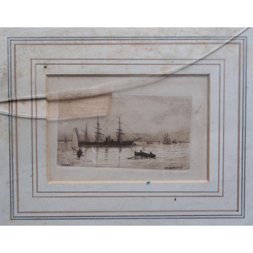 1 - WILFRID BALL RE ROI (BRITISH 1853-1917) SET OF 6 NAUTICAL ETCHINGS A/F 27CM X 29CM