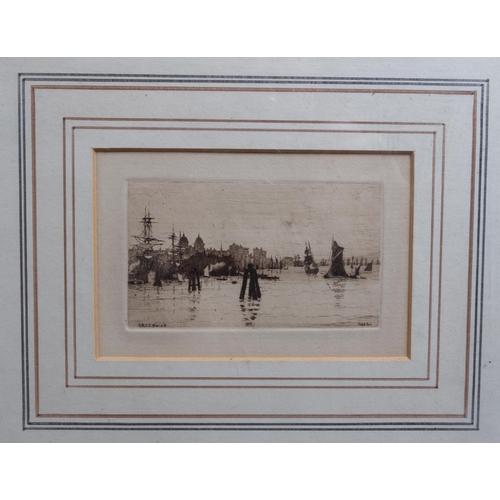 1 - WILFRID BALL RE ROI (BRITISH 1853-1917) SET OF 6 NAUTICAL ETCHINGS A/F 27CM X 29CM