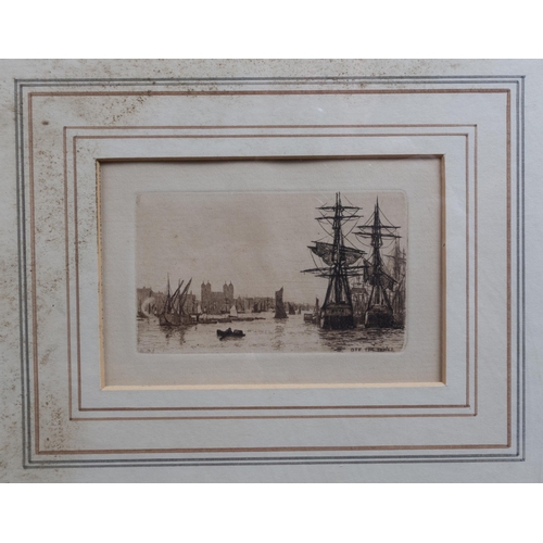 1 - WILFRID BALL RE ROI (BRITISH 1853-1917) SET OF 6 NAUTICAL ETCHINGS A/F 27CM X 29CM