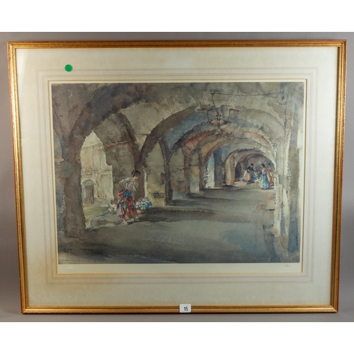 15 - WILLIAM RUSSELL FLINT LTD EDITION PRINT 542/850 MICHAEL STEWART FINE ART BLIND STAMP 74CM X 89CM