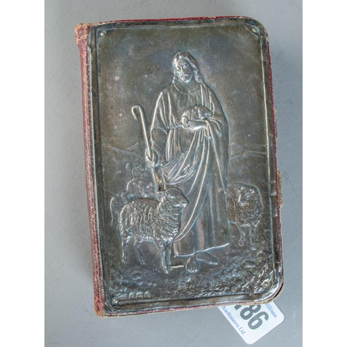 186 - EDW' SILVER FRONT COMMON PRAYER BOOK