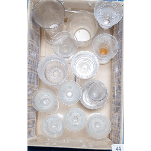 44 - BOX MISC GLASSES & VASES