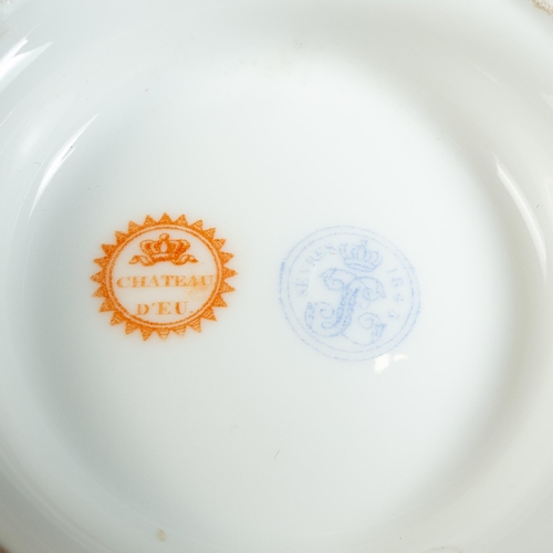 51 - SEVRES KING LOUIS PHILIPPE OPEN FOOTED BOWL FROM CHATEAU  DEU DATED 1845