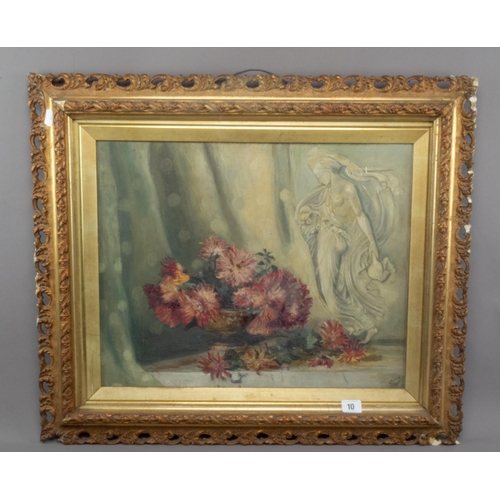 10 - VICT' OIL ON CANVAS SIGNED E NEWTH 1900 59CM X 69CM