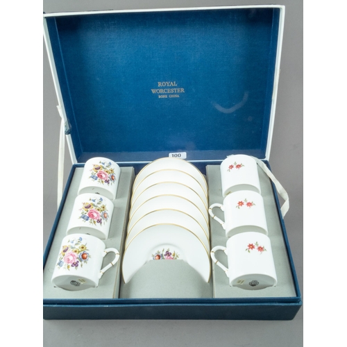 100 - BOXED ROYAL WORCS' SIX CUP COFFEE SET