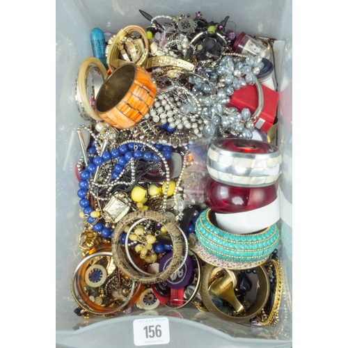 156 - BOX COSTUME JEWELLERY