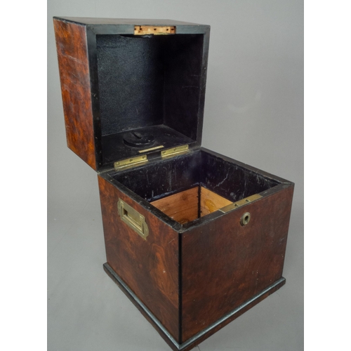 198 - BURR WALNUT DECANTER BOX