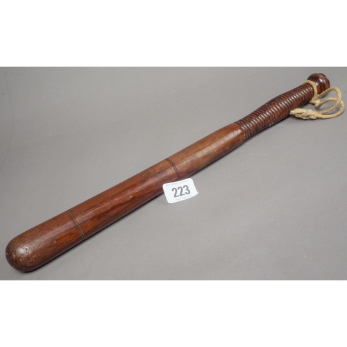 223 - TURNED WOOD TRUNCHEON