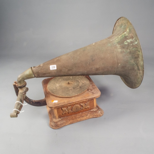 228 - VINTAGE GRAMAPHONE A/F