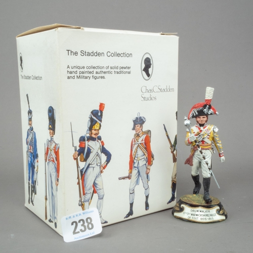 238 - CHAS STADDEN BOXED FIGURE DRUM MAJOR 6TH WARWICKSHIRE REGT