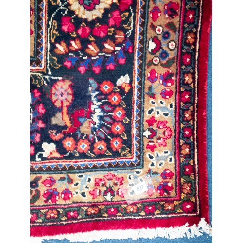 437 - RED GROUND IRANIAN CARPET 390CM X 290CM