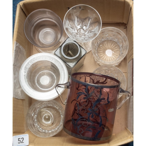 52 - BOX MISC GLASS INC TUMBLERS ETC