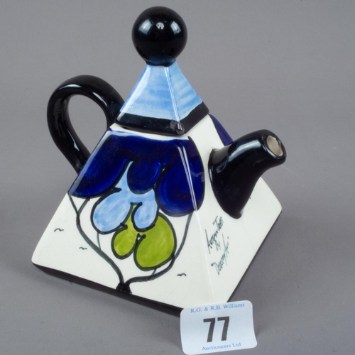 77 - CROWN DEVON ANGULAR TEAPOT 