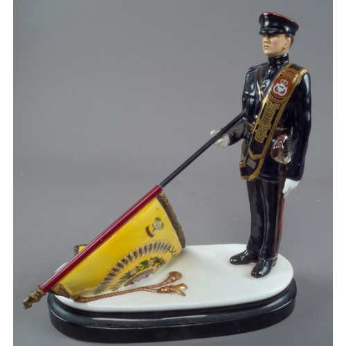 78 - MICHAEL SUTTY LTD ED FIGURINE 5/250 PRESENTATION OF NEW COLOURS THE STAFFORDSHIRE REGIMENT