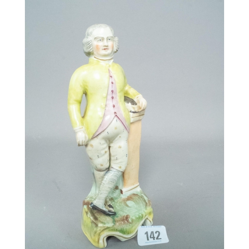 142 - STAFFS' PEARLWARE FIGURE