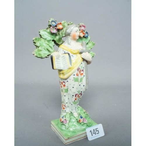 145 - STAFFS' PEARLWARE FIGURE