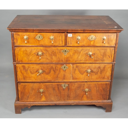 688 - GEO' WALNUT CHEST OF DRAWERS 100CM