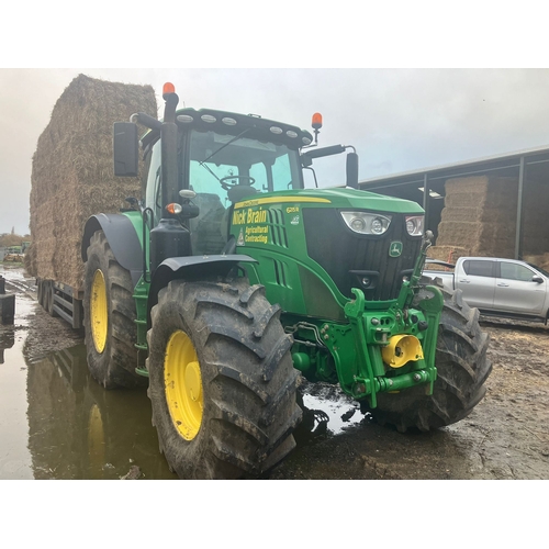 147 - JOHN DEERE 6215R TRACTOR
2020 (2nd owner), front linkage and pto, autopower gearbox, 50k road speed,... 