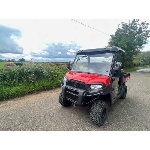 136 - KIOTI K9 UTV, 2019, 1240 HOURS
24HP DIESEL ENGINE, HEATED CABIN WITH LOCKING DOORS, MULTI PURPOSE TY... 