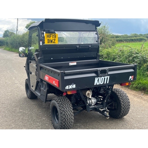 136 - KIOTI K9 UTV, 2019, 1240 HOURS
24HP DIESEL ENGINE, HEATED CABIN WITH LOCKING DOORS, MULTI PURPOSE TY... 