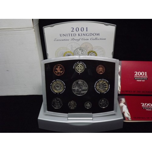 Royal Mint - Executive U.K. Proof Coin collection 2001. Queen